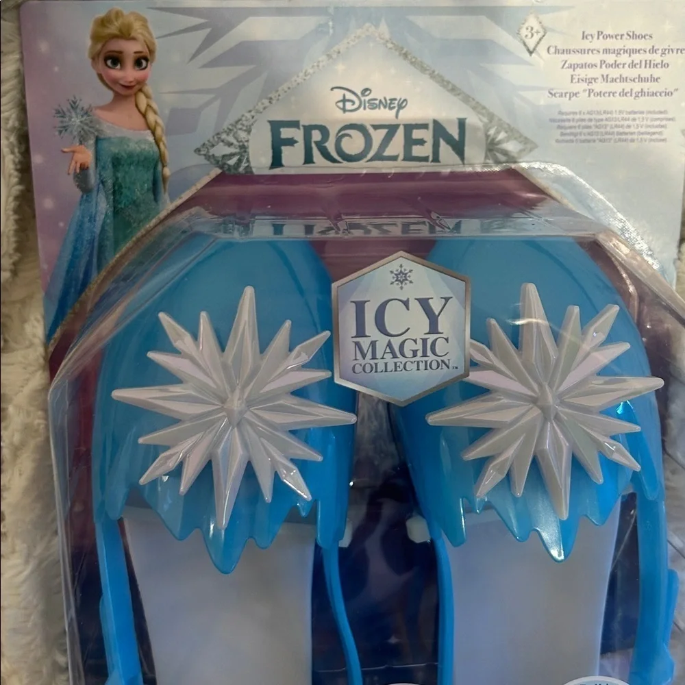 Disney Frozen Icy Magic Blue White Icy Princess Shoes kids size 4-6 new girls